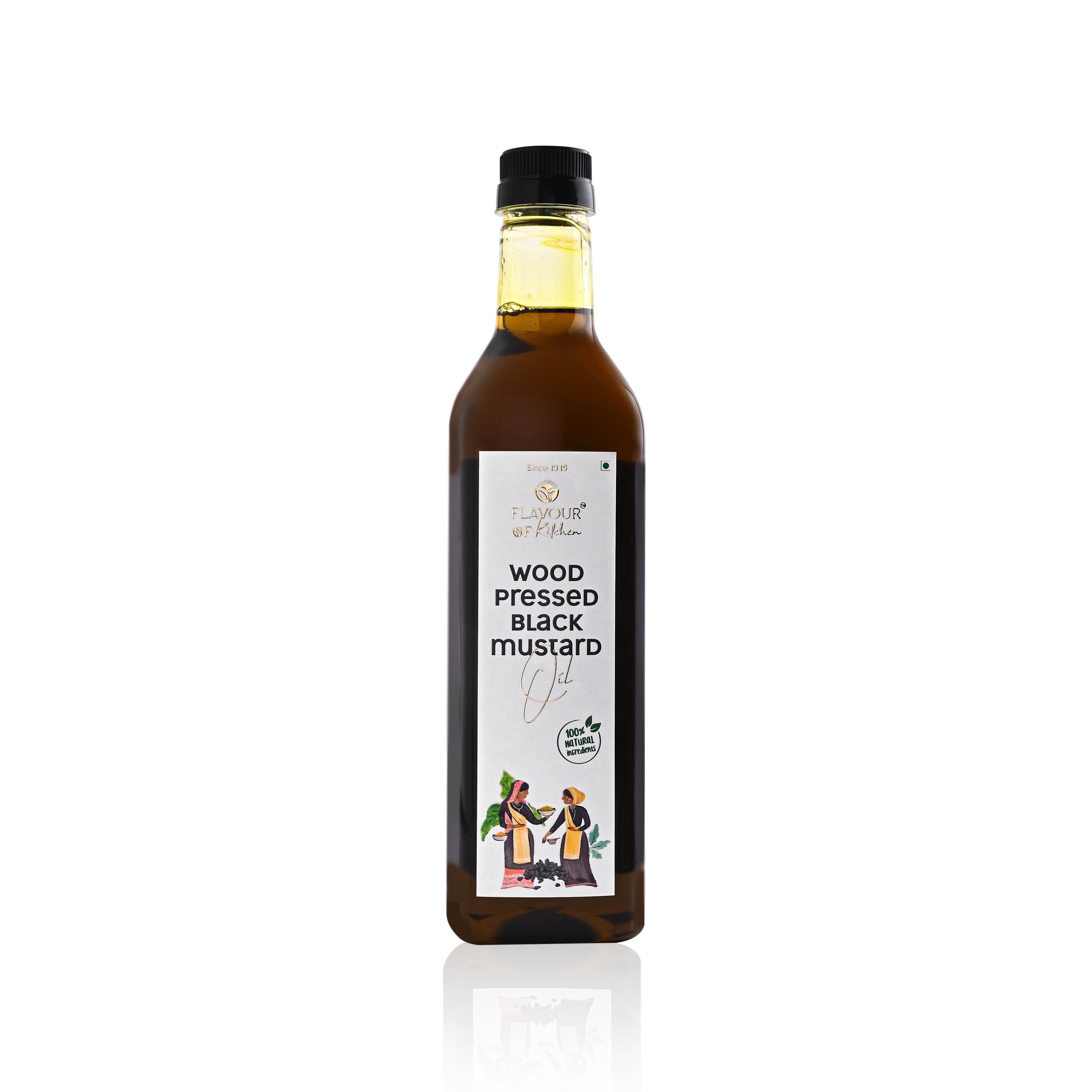 Wood Pressed Black Mustard Oil Normal Bottle
