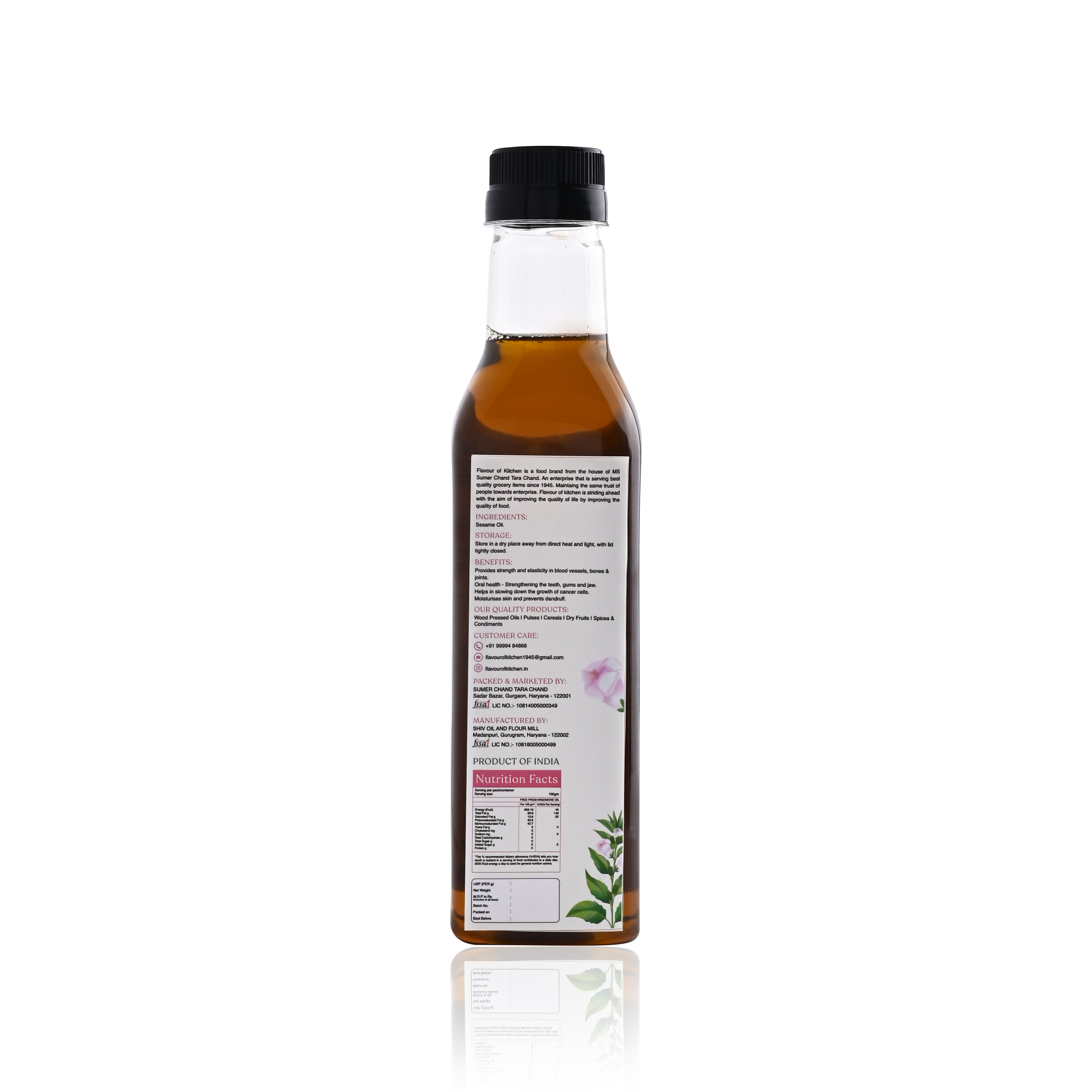 Wood Pressed Sesame Oil Normal Bottle