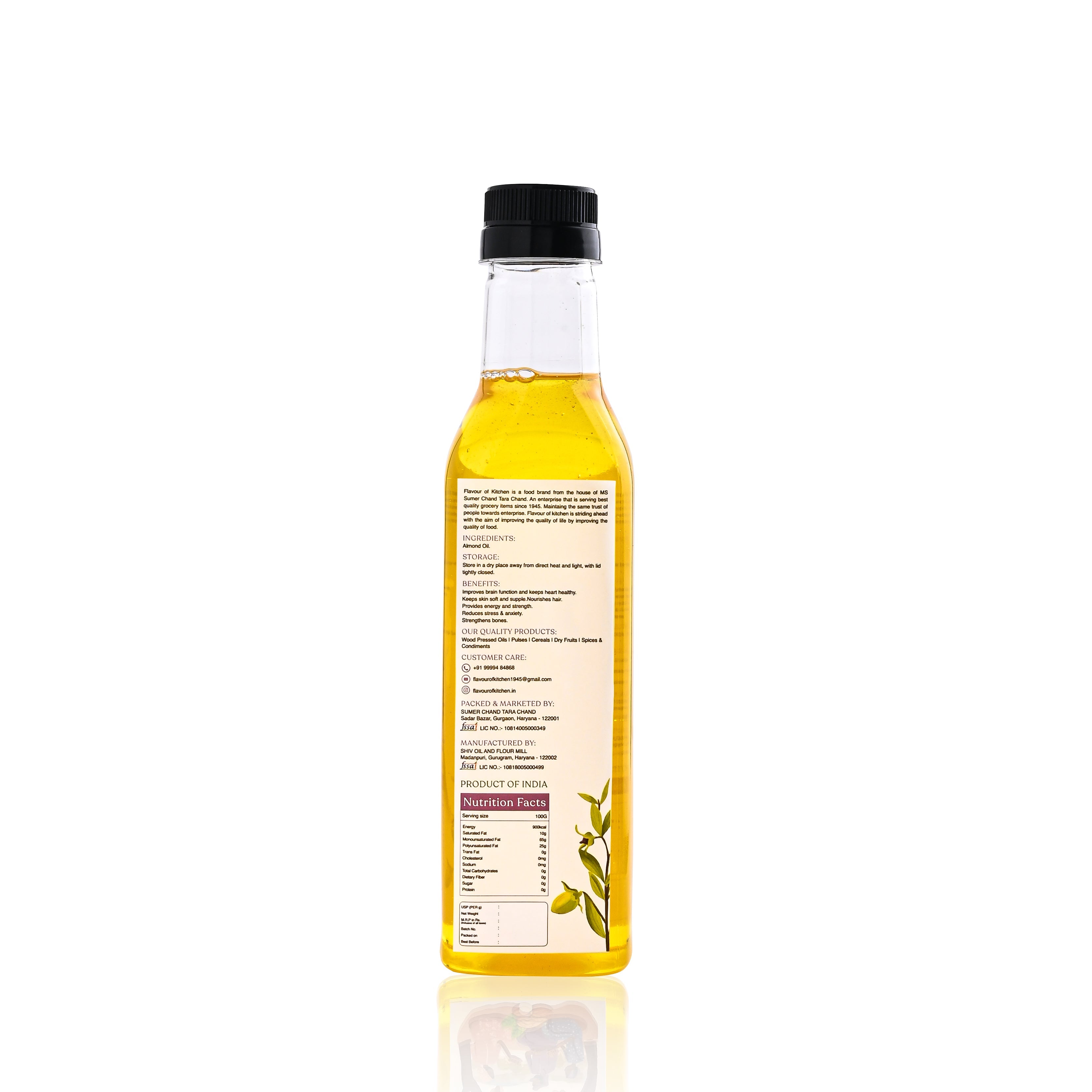 Wood Pressed Almond Oil Normal Bottle