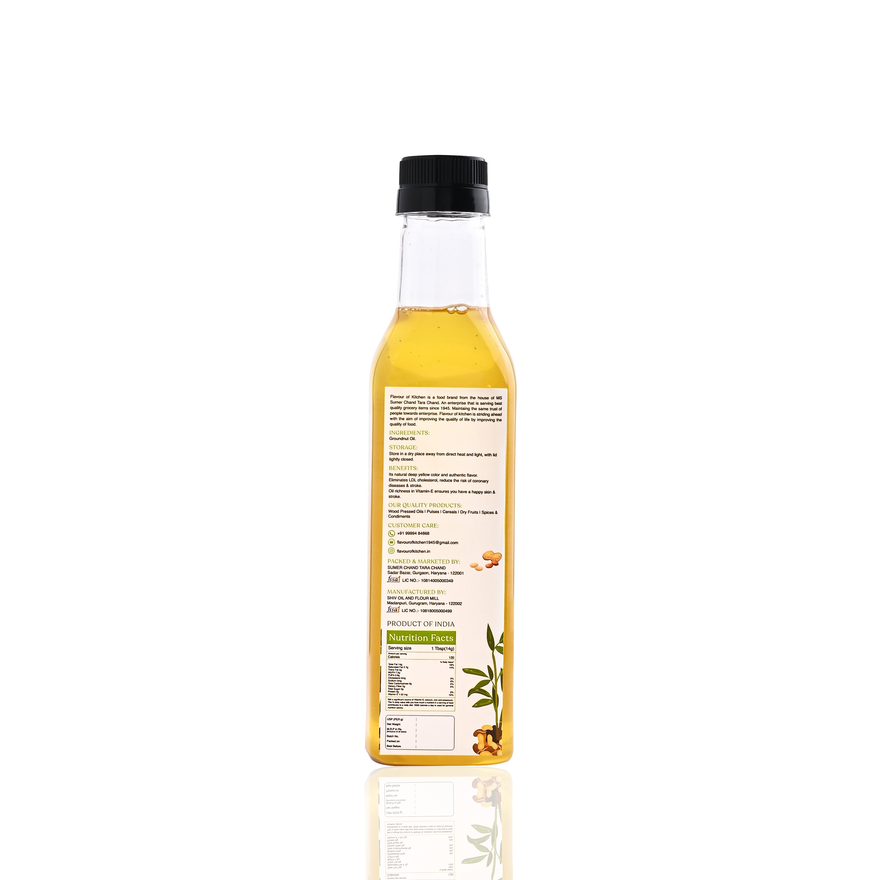 Wood Pressed Groundnut Oil Normal Bottle