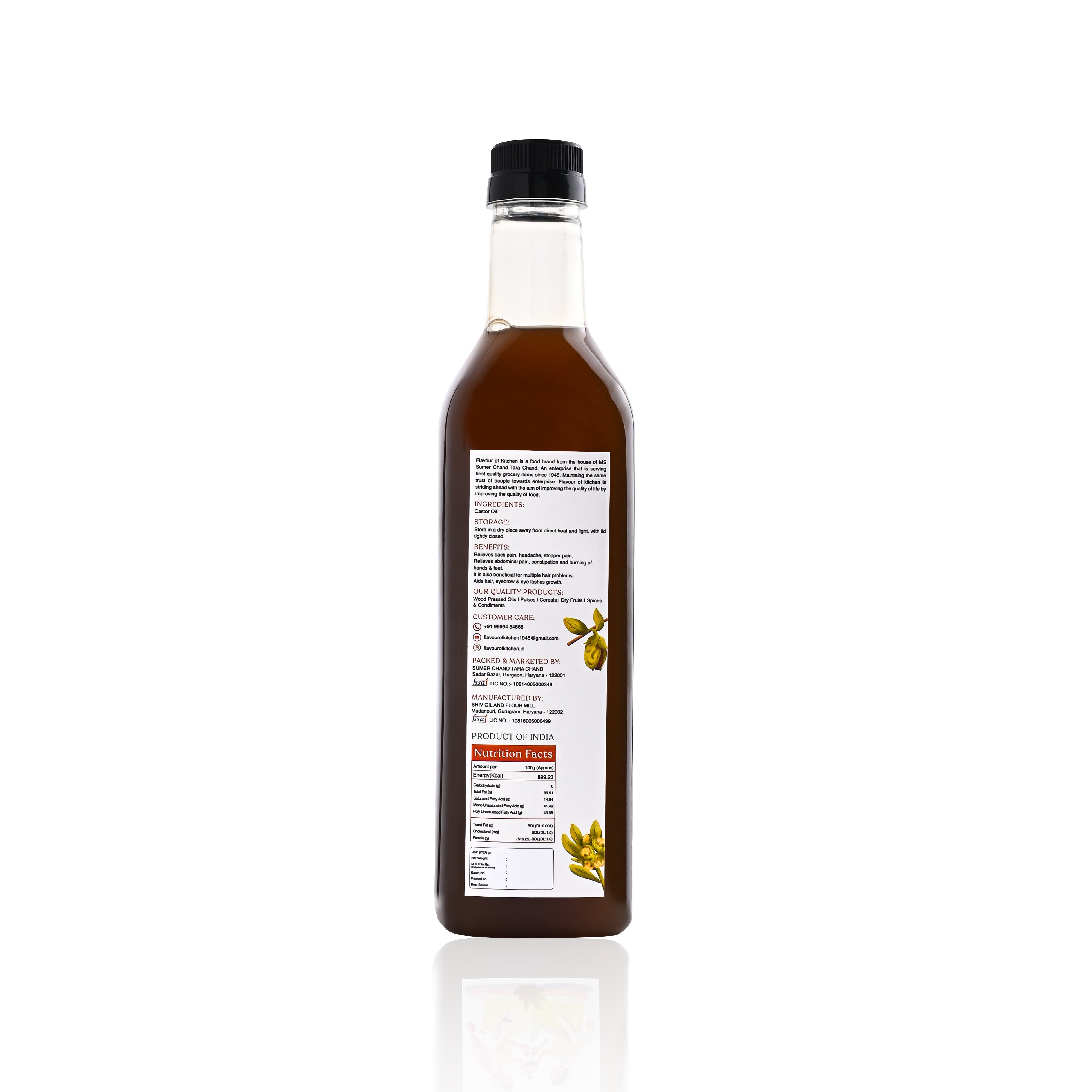 Wood Pressed Castor Oil Normal Bottle