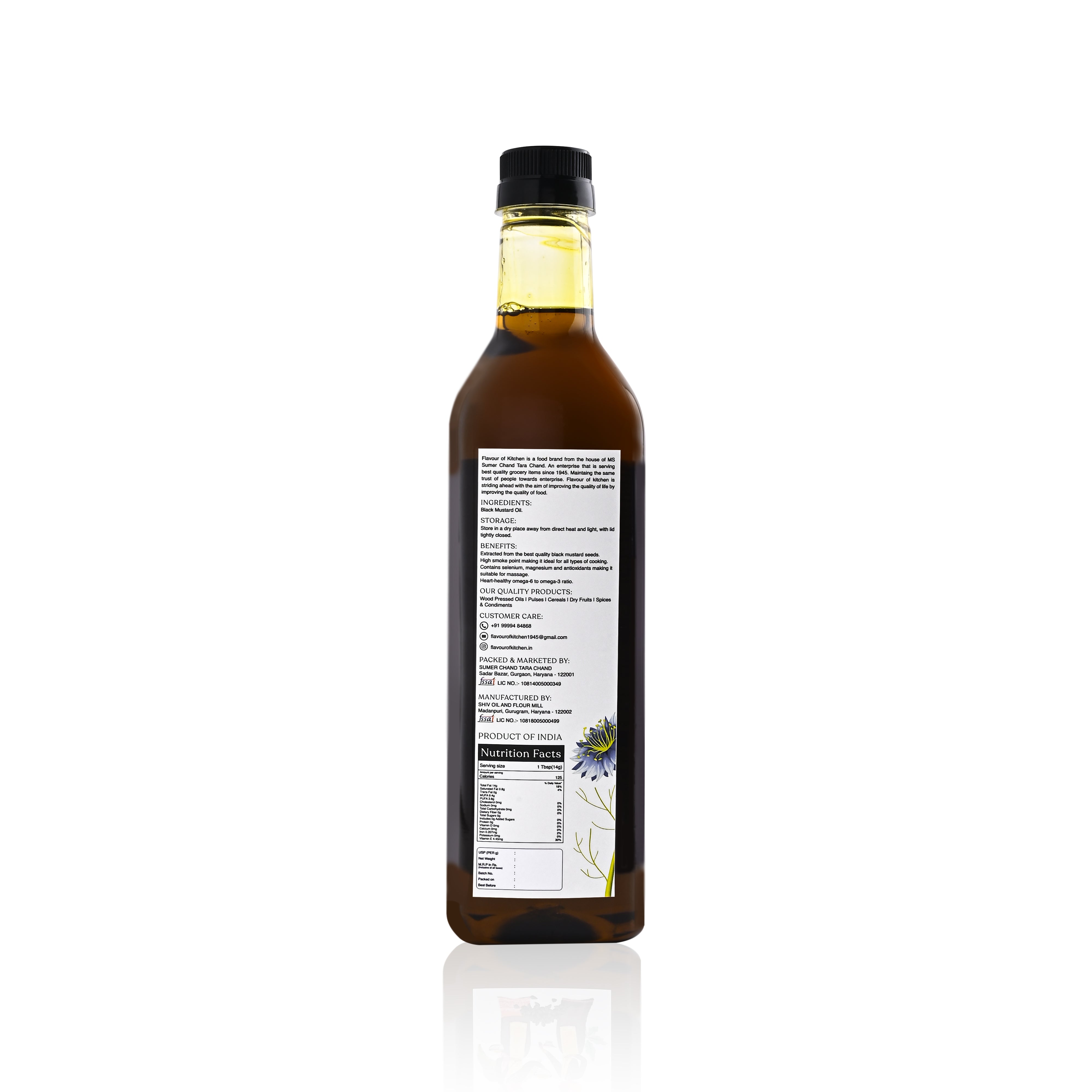 Wood Pressed Black Mustard Oil Normal Bottle